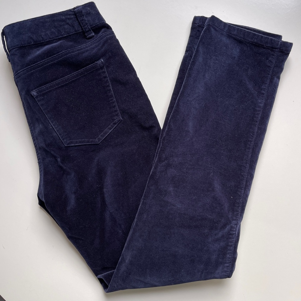 Boden Navy Velvet Trousers Size 4 Regular